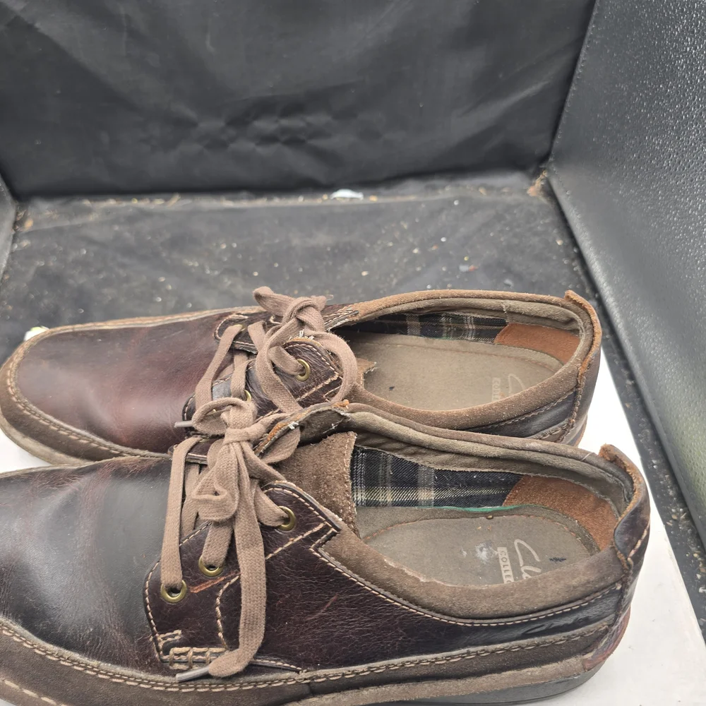 Clarks Men's Dark Brown Leather‎ Oxfords